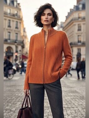 Giordano Cable Knit Zipper Cardigan